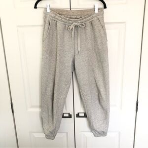 Heather Gray Fabletics Crop Jogger Sweatpants Size M